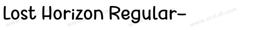 Lost Horizon Regular字体转换
